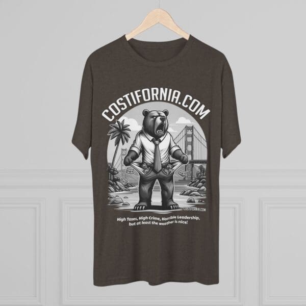 Tri-Blend Tee Expensive Living Costs in California Design - Image 12