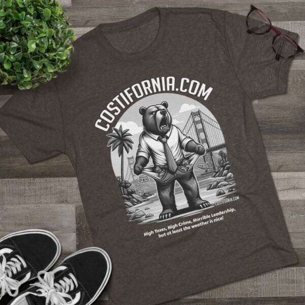 Tri-Blend Tee Expensive Living Costs in California Design - Image 11