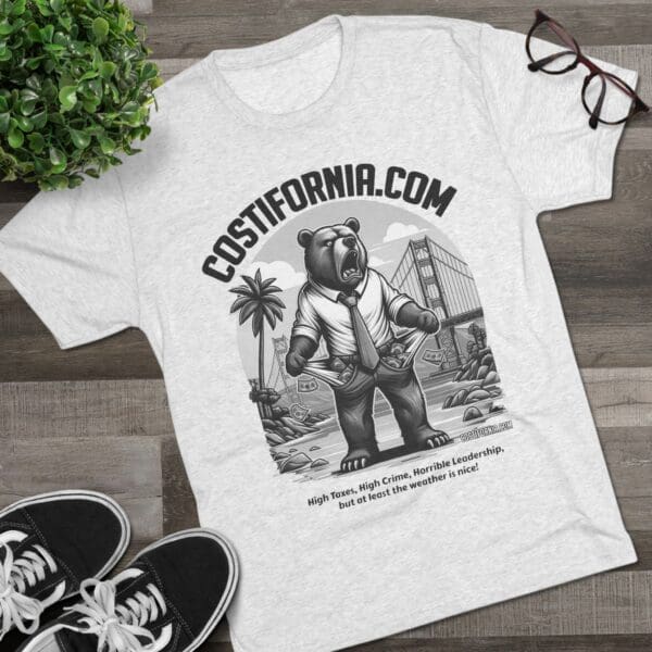 Tri-Blend Tee Expensive Living Costs in California Design - Image 3