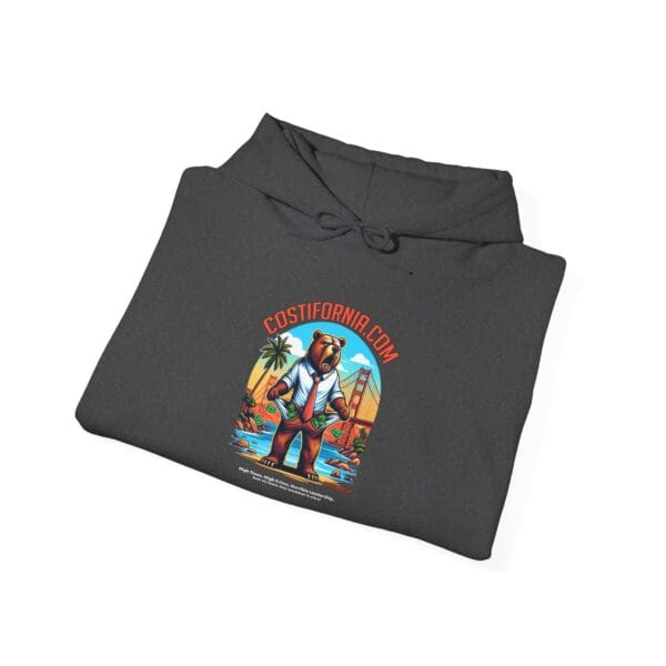 Hooded Sweatshirt - Costifornia Brand Expensive Living Costs in California Design - Image 16