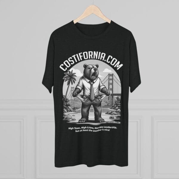 Tri-Blend Tee Expensive Living Costs in California Design - Image 8