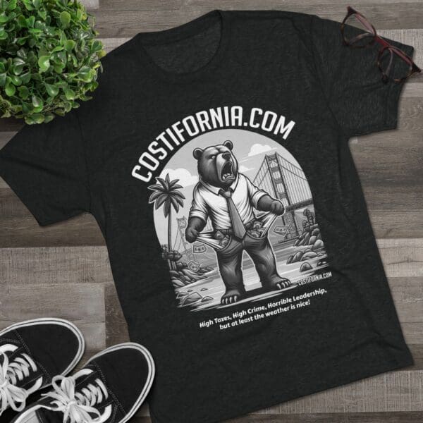 Tri-Blend Tee Expensive Living Costs in California Design - Image 7