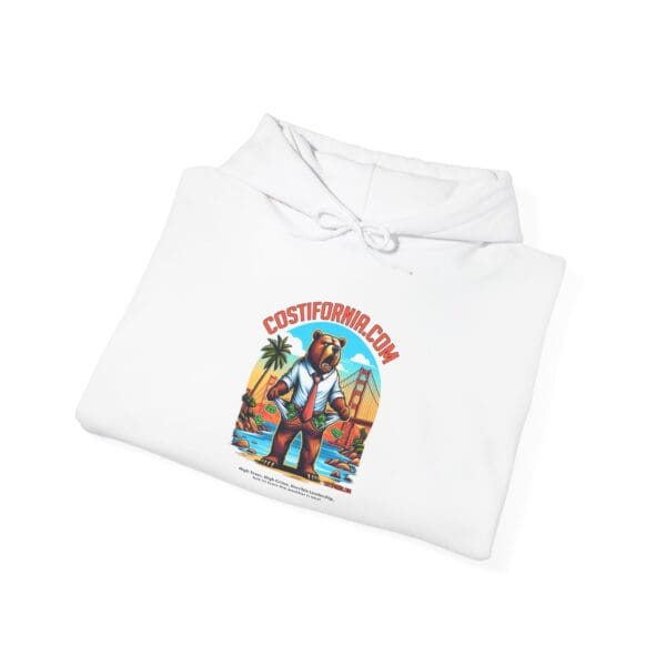Hooded Sweatshirt - Costifornia Brand Expensive Living Costs in California Design - Image 4