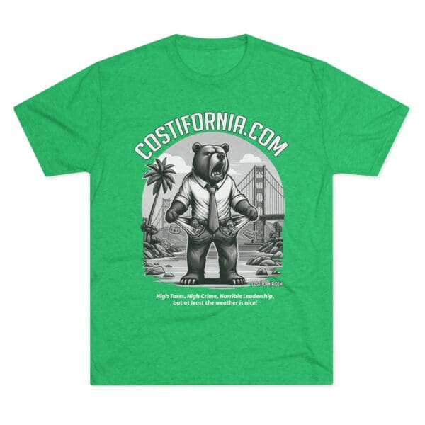 Tri-Blend Tee Expensive Living Costs in California Design - Image 17