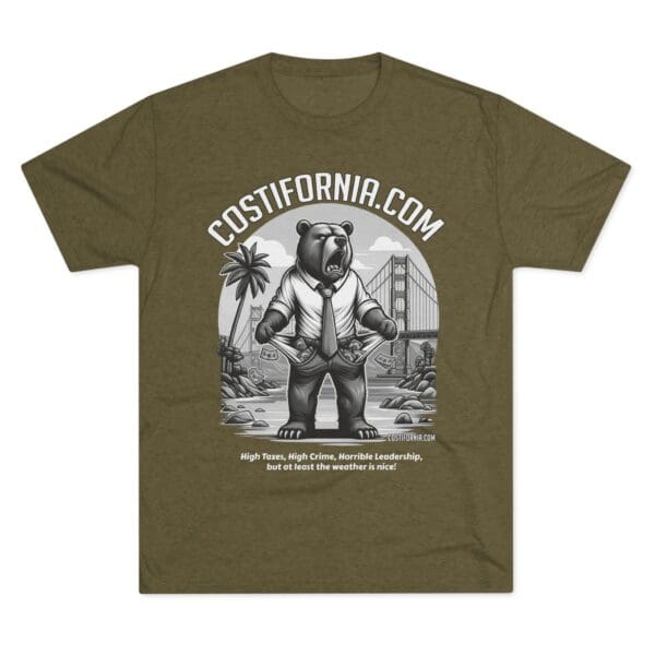Tri-Blend Tee Expensive Living Costs in California Design - Image 13